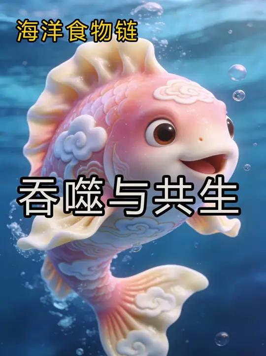 奇幻瑞纹海,吞食共生长 以皮克斯风格呈现鱼类与中国传统吉祥纹样融合的生物,在超现实海洋场景