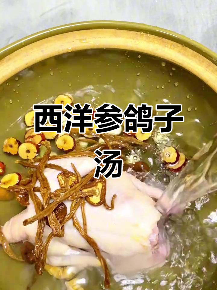 西洋参茶树菇鸽子汤,滋补美味暖心汤