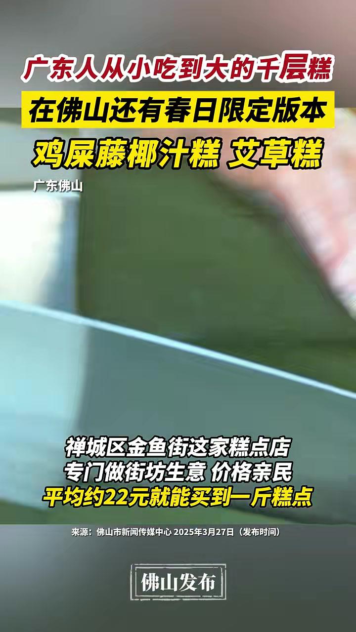 广东人从小吃到大的千层糕,在佛山还有春日限定版本,鸡屎藤椰汁糕、艾草糕!(编辑:唐欣瑜;责