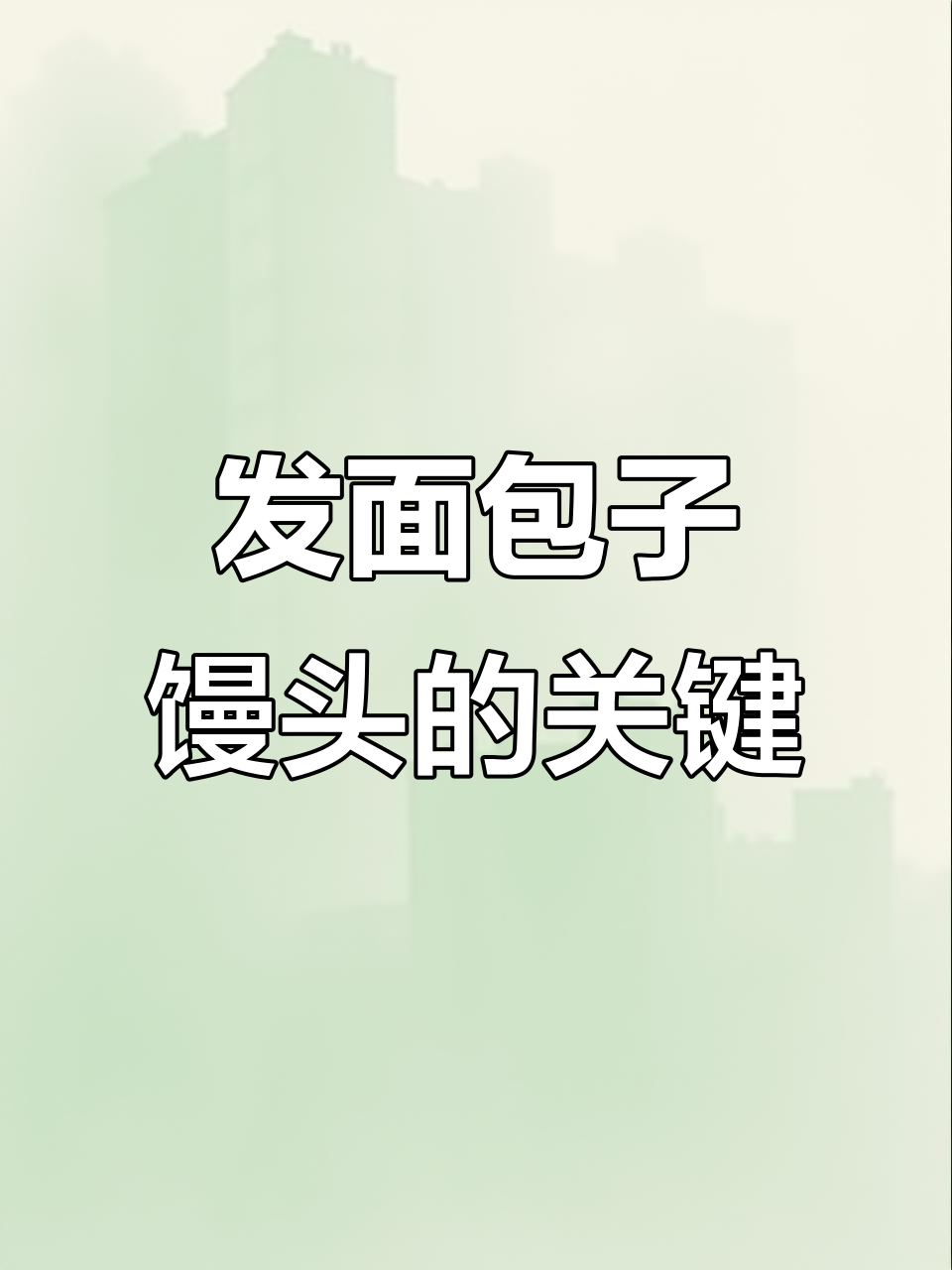包子馒头花卷发面秘诀,掌握这个比例轻松成功