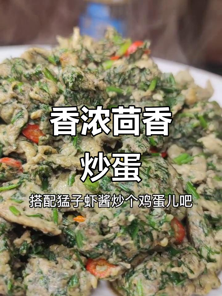 蜢子虾酱炒鸡蛋，香气扑鼻，味道独特！