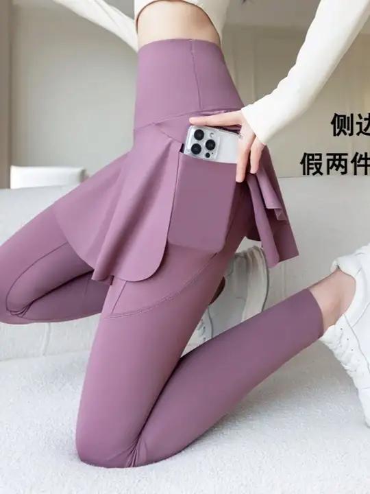 新款假两件 裙裤 鲨鱼裤高腰收腹跑步健身