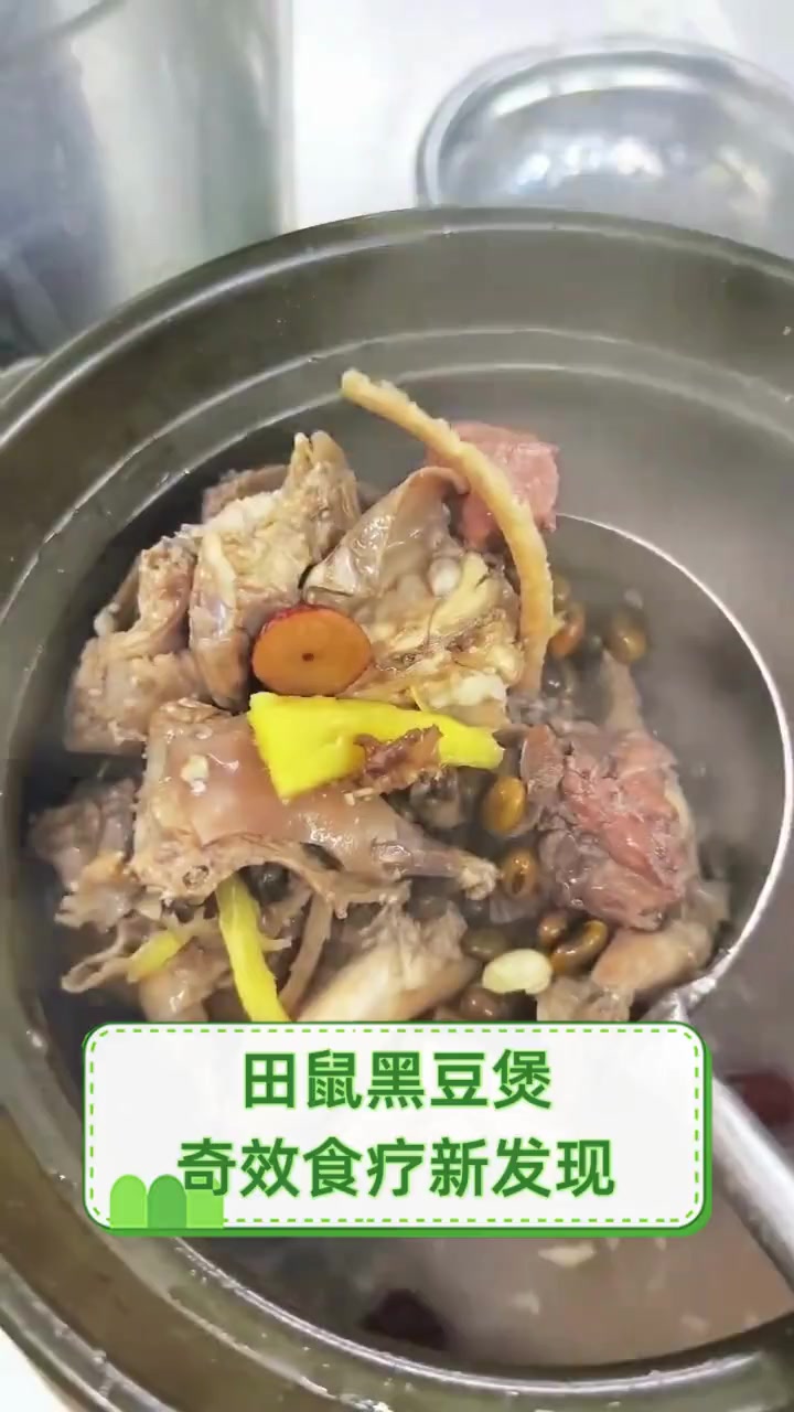 田鼠黑豆煲,奇效食疗新发现