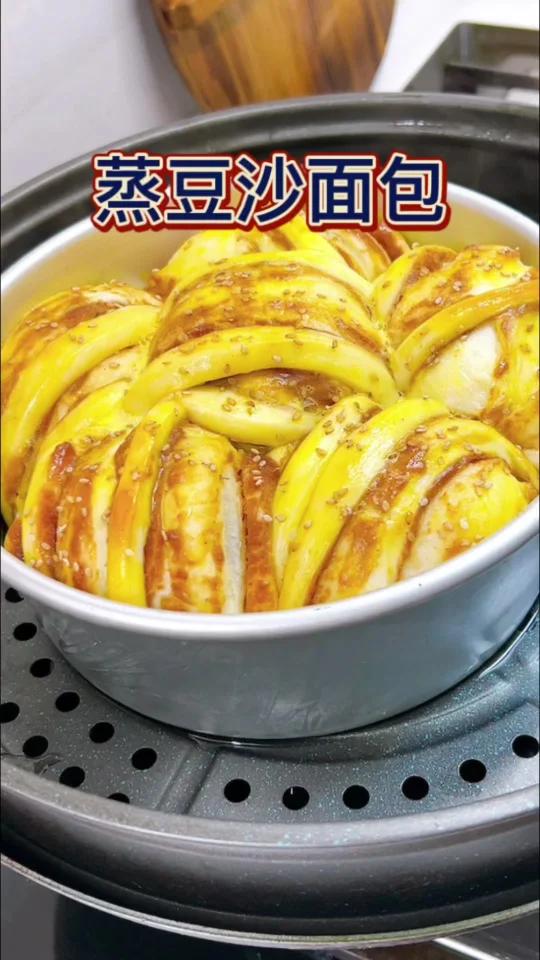 蒸豆沙面包