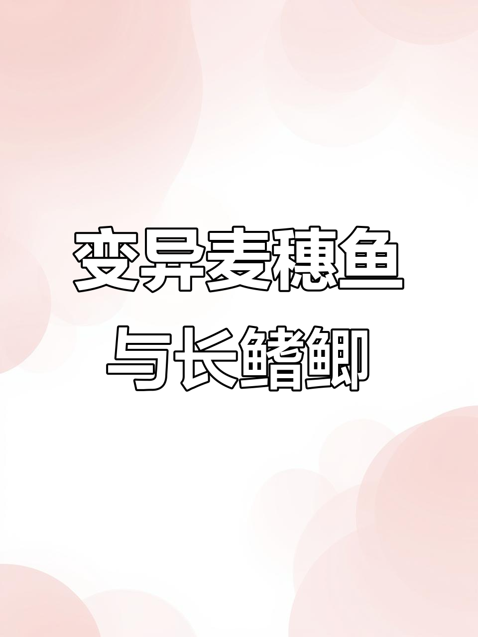 变异麦穗鱼意外收获,铁甲面长鳍鲫鱼惊现