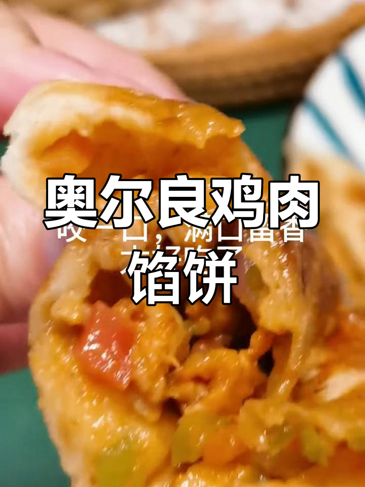 奥尔良鸡肉馅饼,软嫩香浓,老人小孩都爱吃