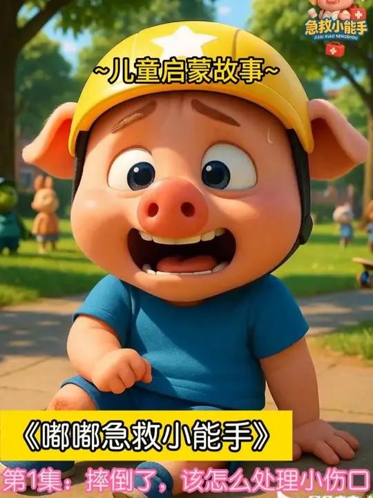 嘟嘟急救小能手  第一集:摔倒了,怎么办?今天,嘟嘟在玩滑板车时不小心摔倒了,膝盖受伤流血