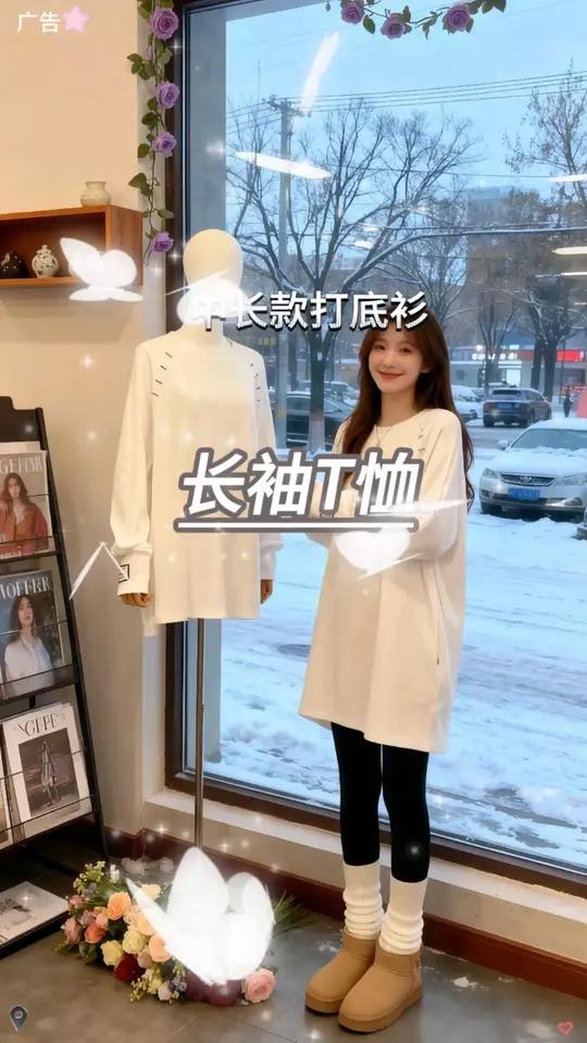 玻璃窗上的雪粒子被风卷着,撞出细碎的声响。林溪把卡其雪地靴往吧台下缩了缩,中长款打底衫的下