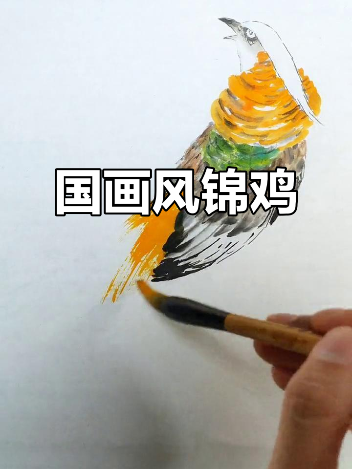 画锦鸡:细腻笔触展现国风之美