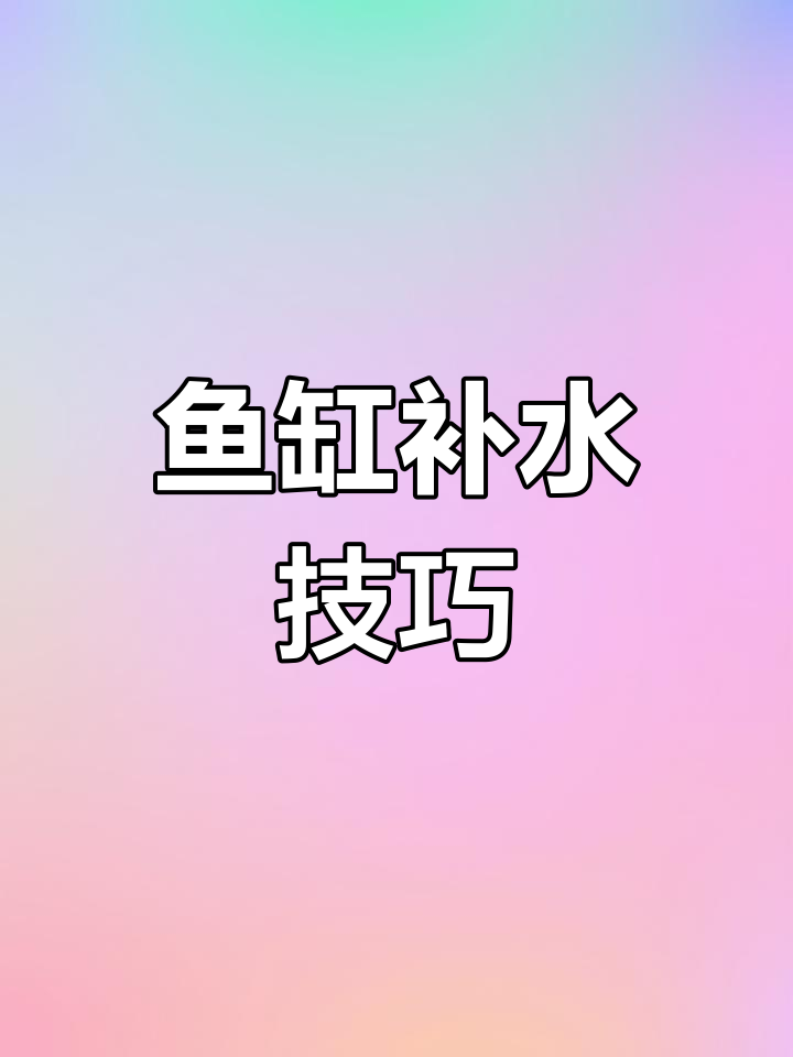 鱼缸缺水？教你轻松补水，避免水泵损坏和噪音问题！