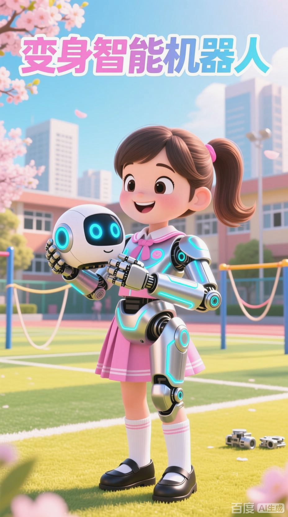 小女孩变身智能机器人
