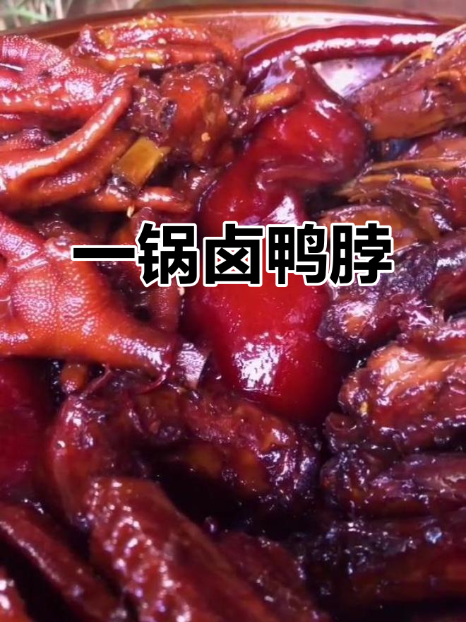 卤鸭脖大快朵颐,满口满足!