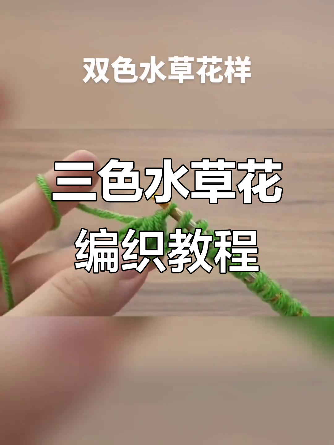 编织三色水草花，打造独特围巾、帽子和毛衣款式