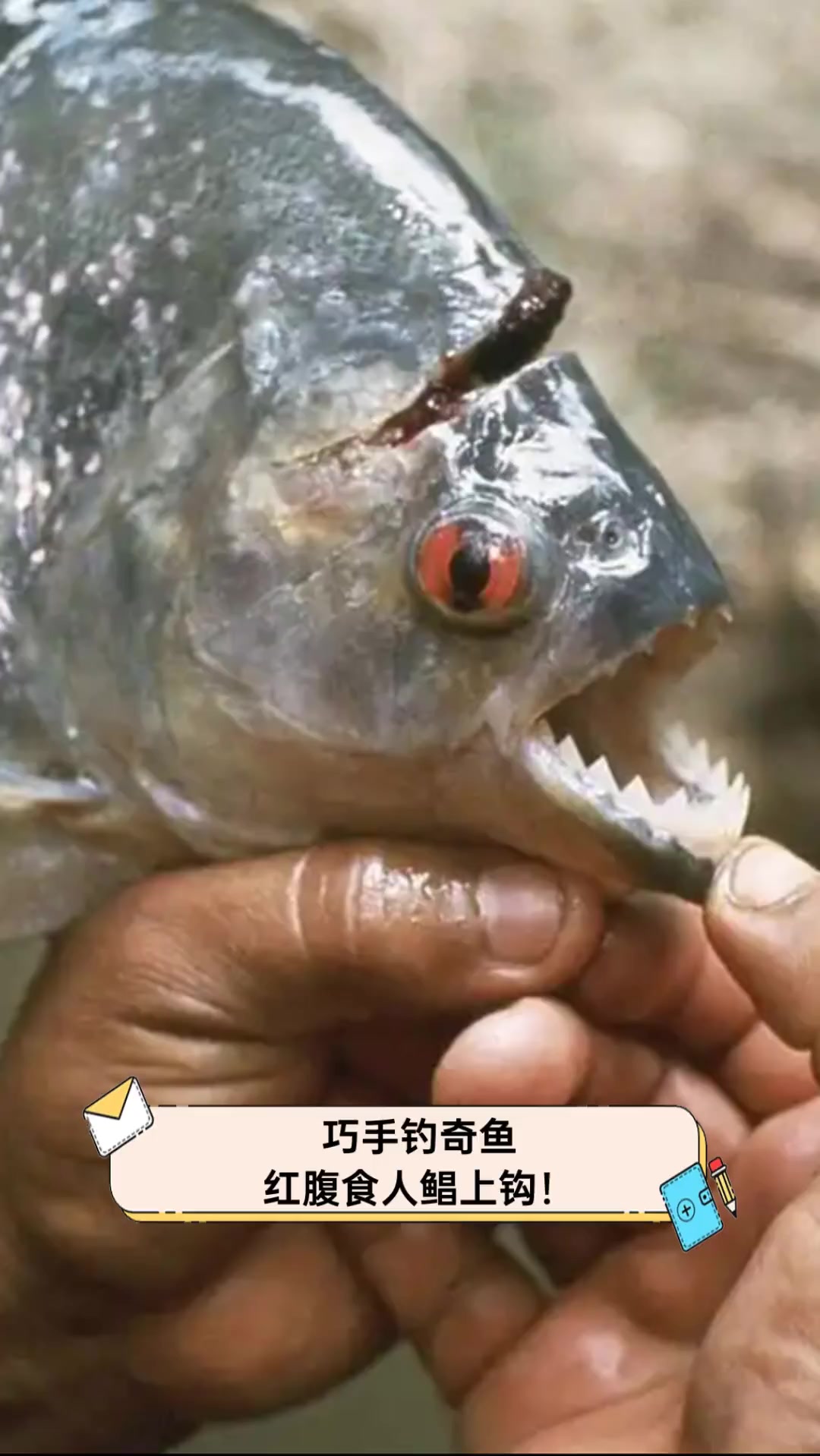 巧手钓奇鱼,红腹食人鲳上钩!