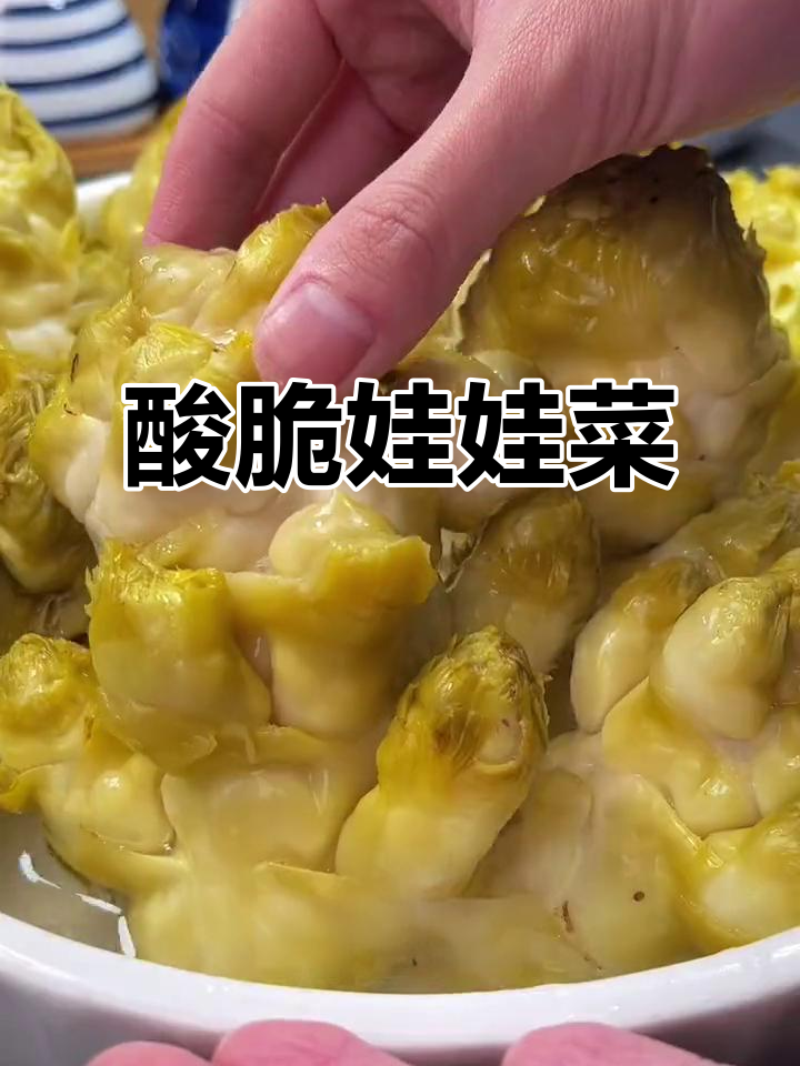 温州特产酸脆娃娃菜,泡制后金黄酥嫩,过年必备解腻小菜