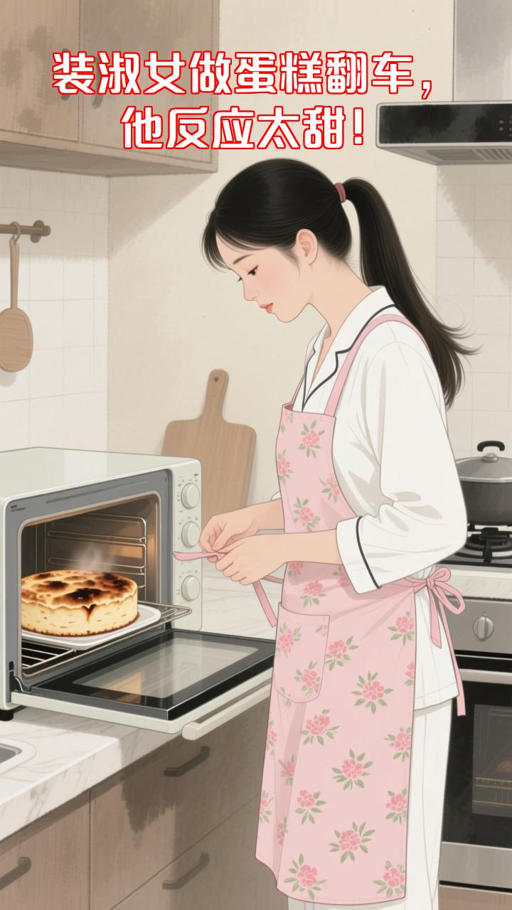结婚一个月纪念日,她装淑女做蛋糕翻车,他的反应太意外!