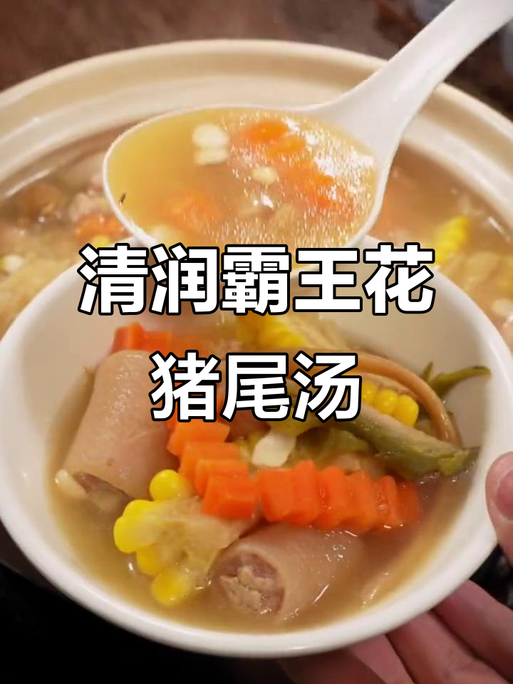 秋冬必备霸王花猪尾汤,清甜降火又滋补