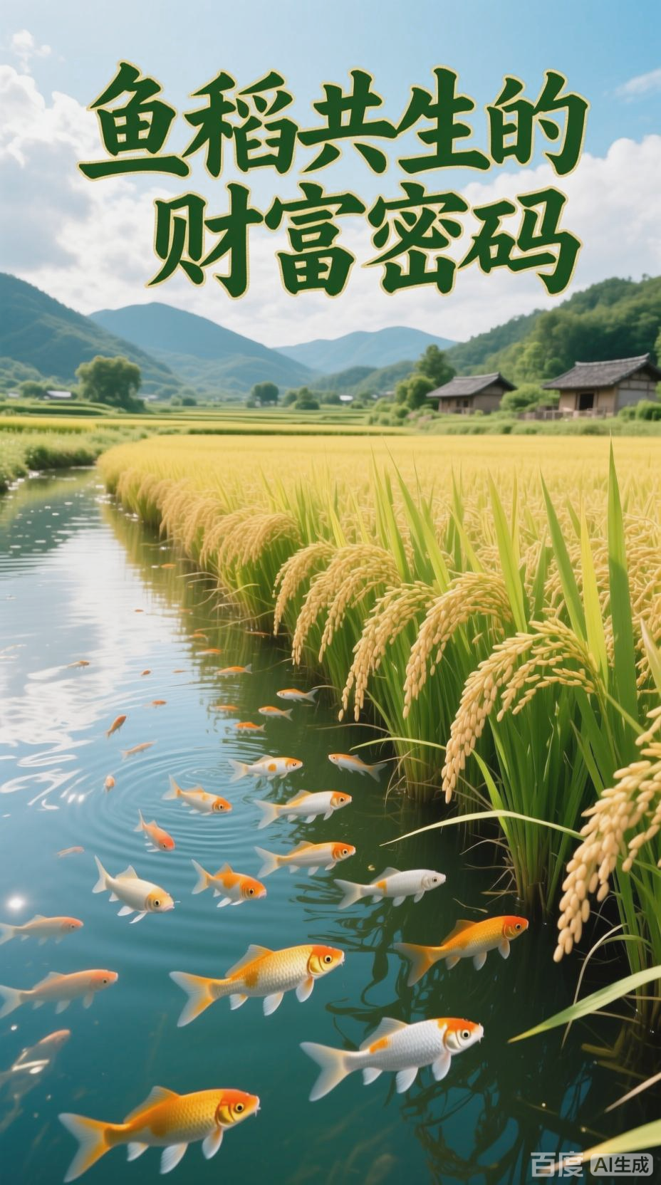 水稻田养鱼，生态双赢