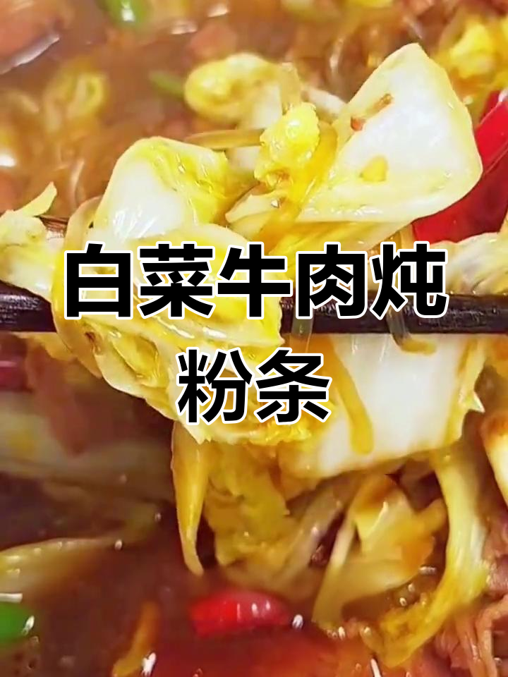 冬季暖心炖菜,白菜牛肉粉条大集合
