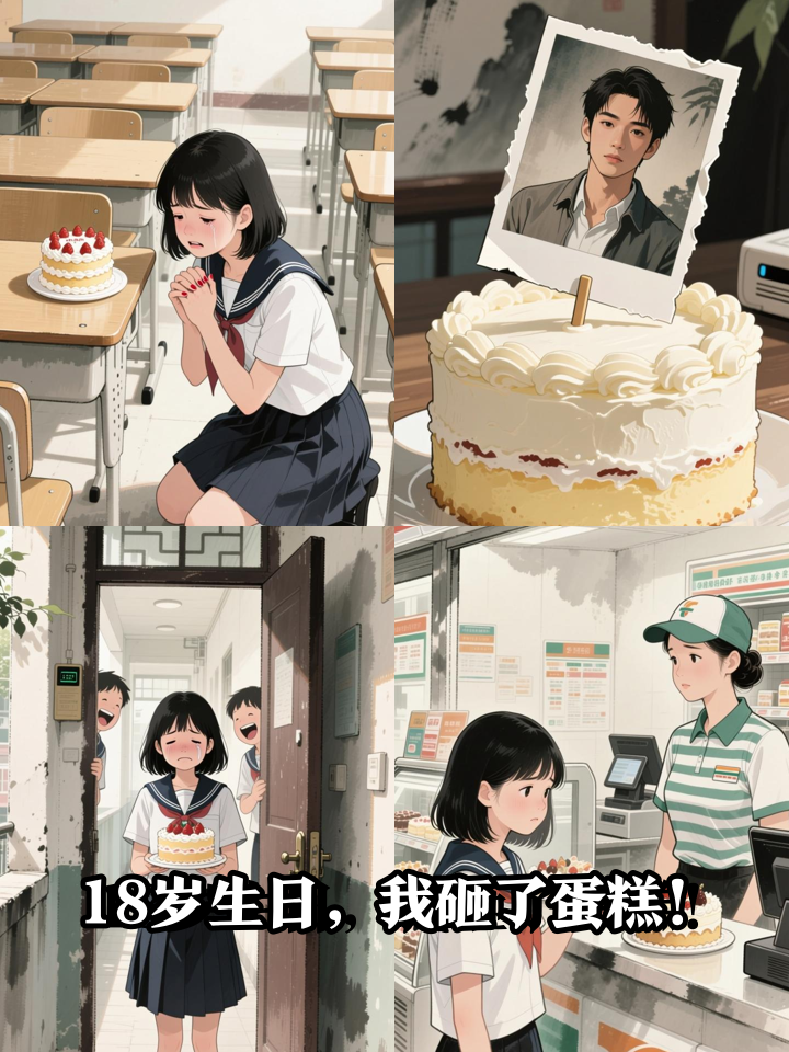 从小羡慕别人过生日,18岁那天我亲手砸了自己的蛋糕