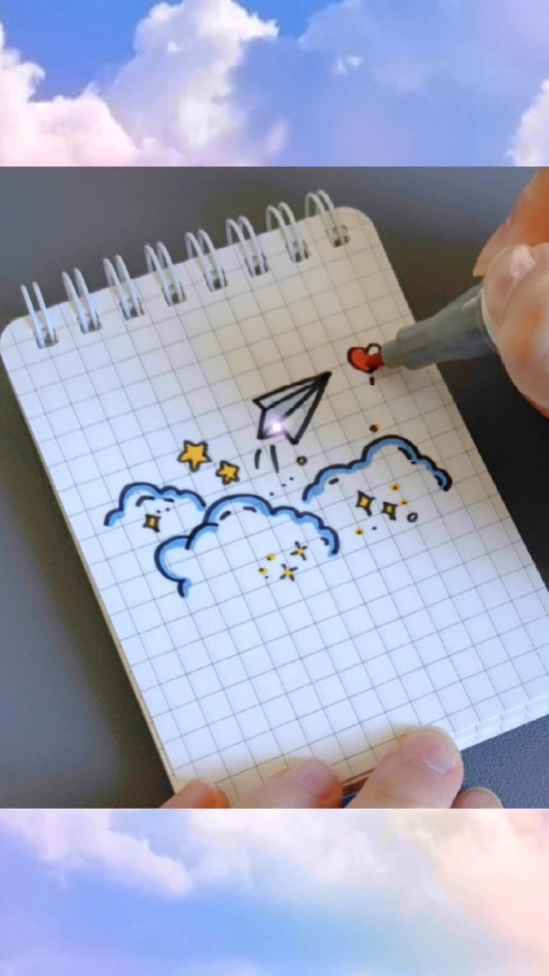 天空系简笔画治愈你了吗