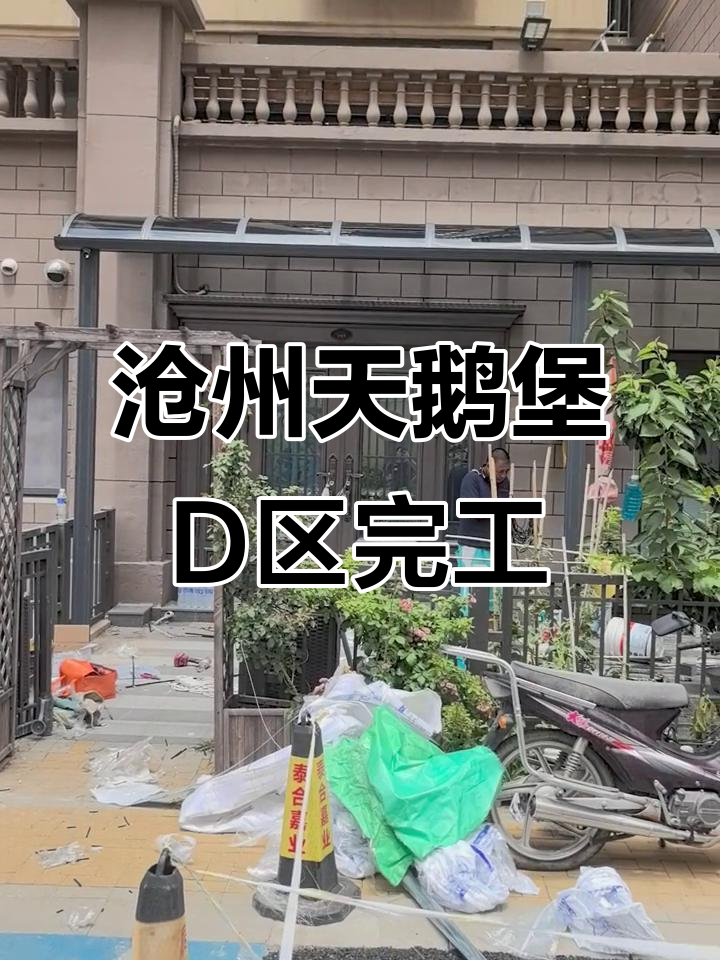 沧州市青县天鹅堡D区施工完成,灰色框架与浅灰板带效果展示
