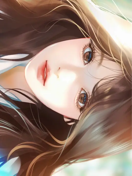 一起画动漫女生横屏头像，靠近你便是晴天！