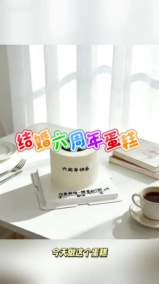 沉浸式做六周年定制蛋糕！“你是我唯一想要的了解”，每一笔都是心意