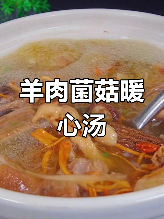 冬季暖身羊肉汤,菌菇搭配更营养