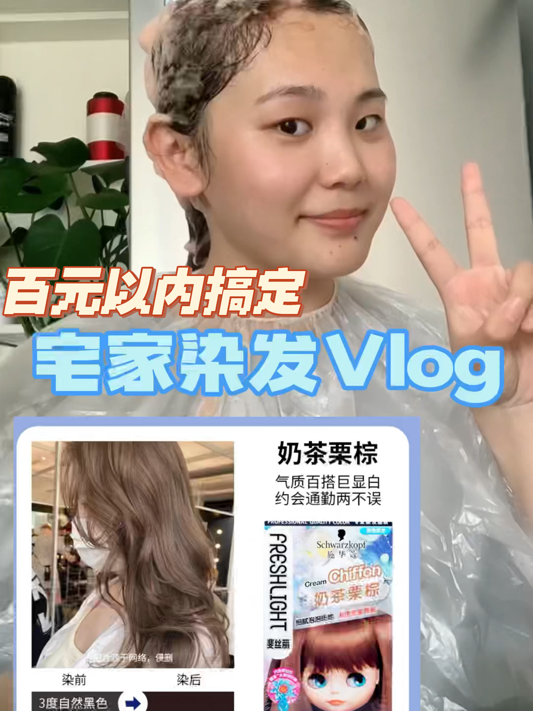 染发Volg|施华蔻泡泡染发剂奶茶栗棕