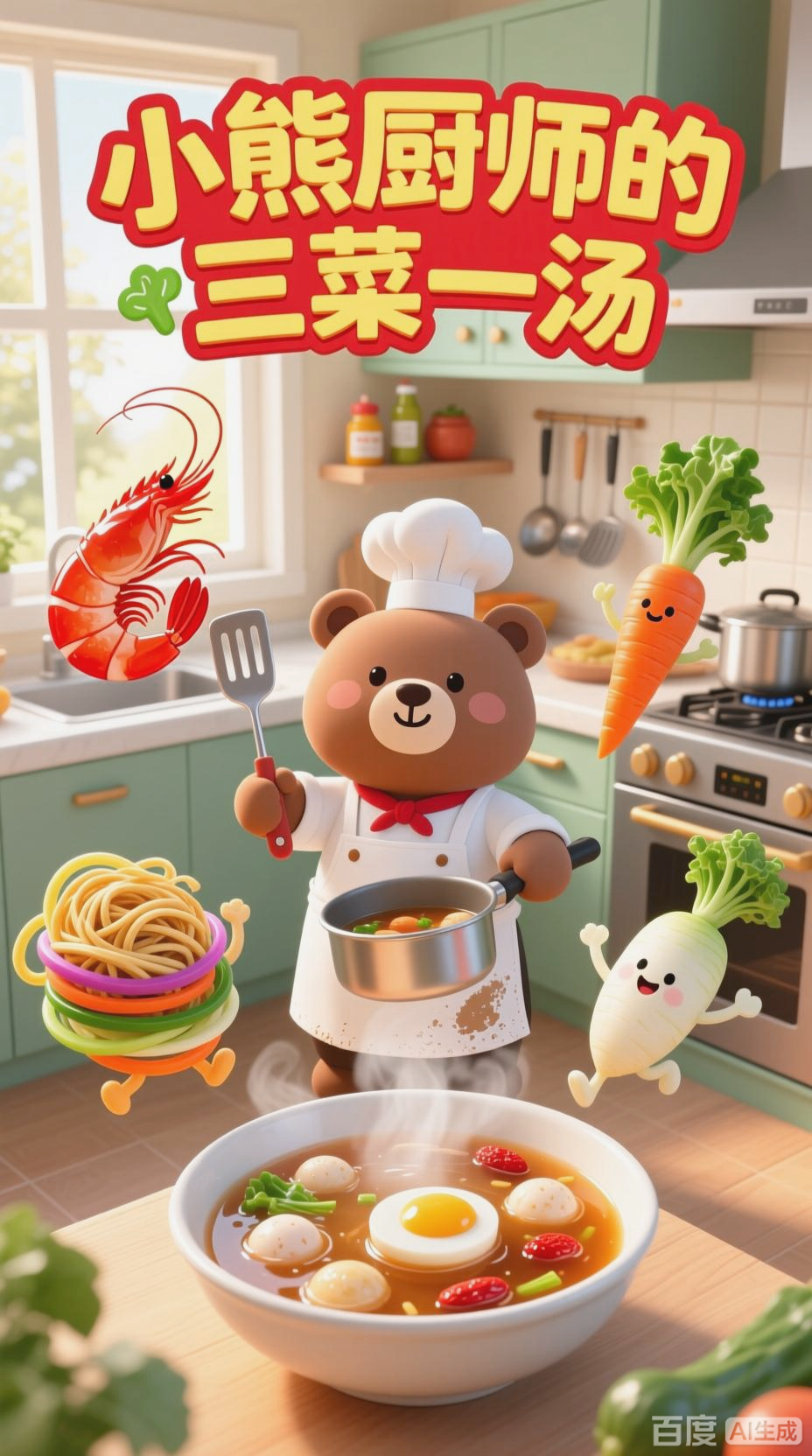 美味三菜一汤，幼儿园大班学做菜