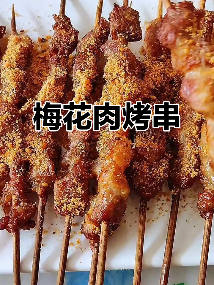 梅花肉烤串，空气炸锅轻松做，滋滋冒油太香了