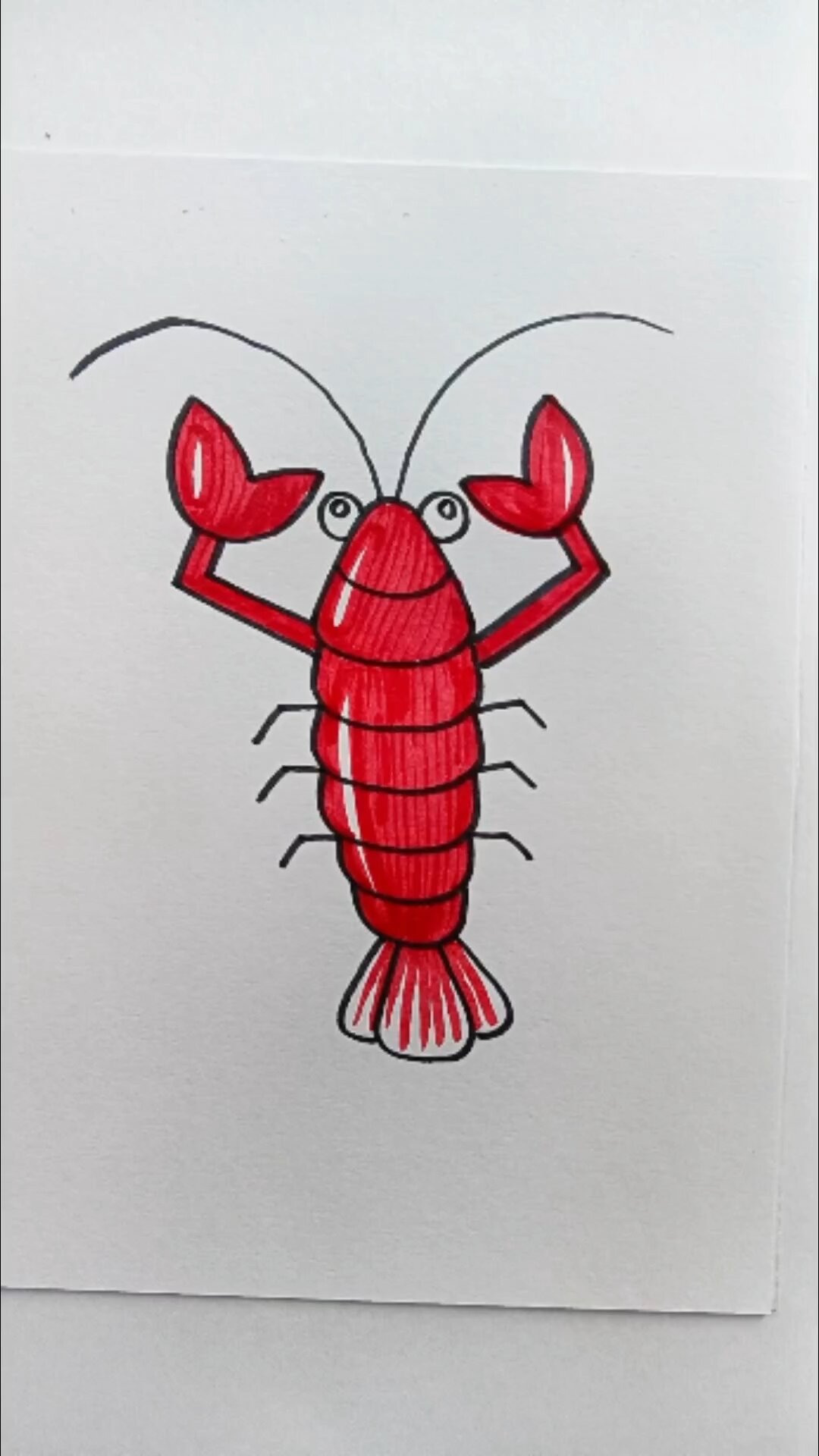 简单又好看的小龙虾简笔画