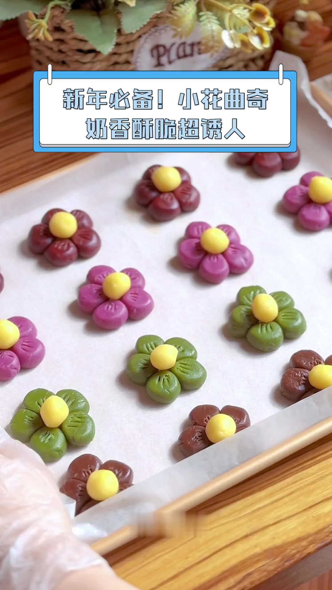 新年必备!小花曲奇,奶香酥脆超诱人