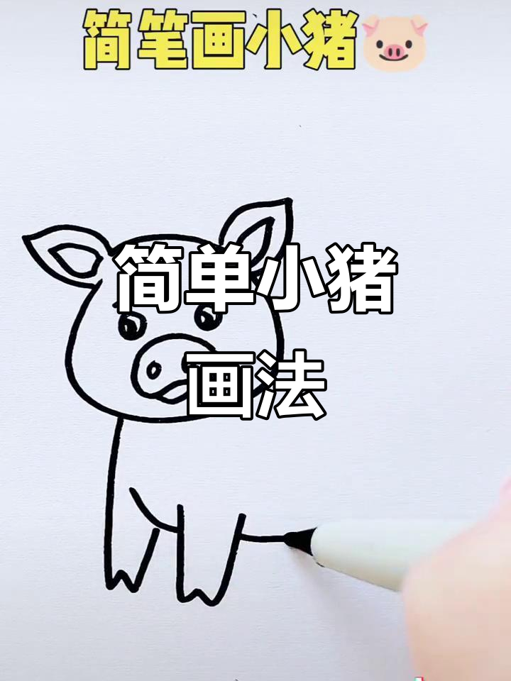 小猪的可爱简笔画,轻松学会!