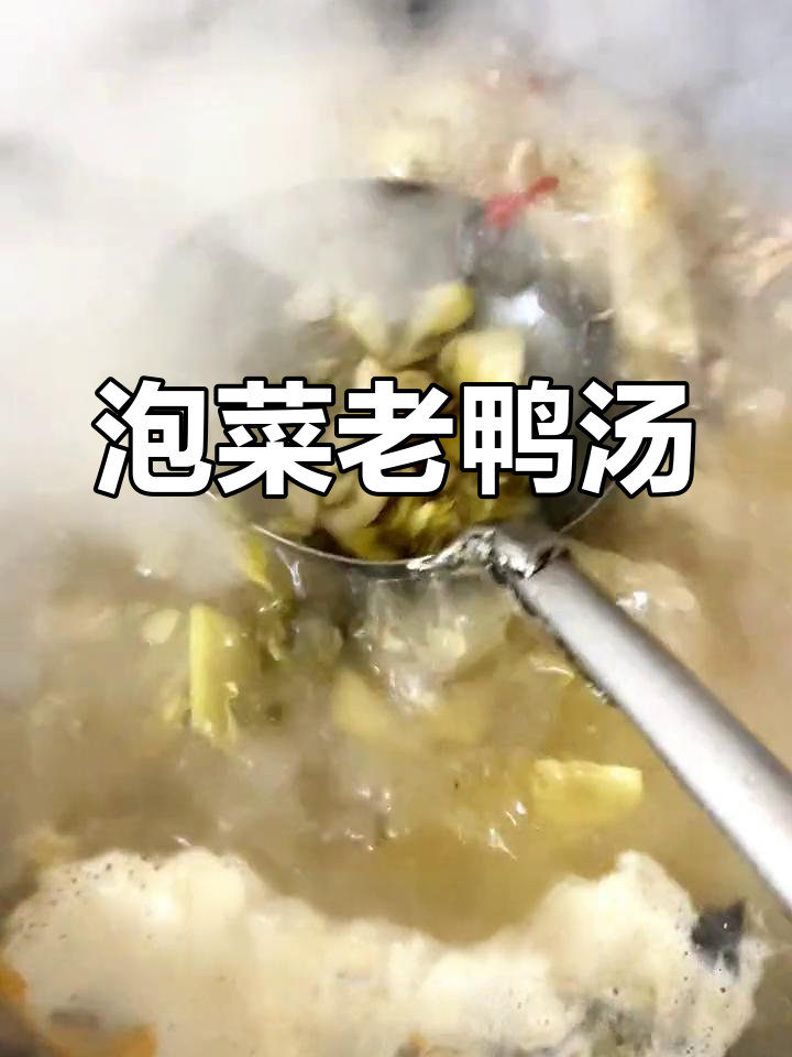 酸辣泡菜老鸭汤的做法