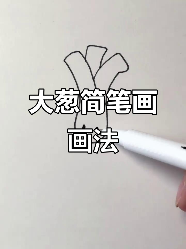 蔬菜大葱的可爱简笔画,轻松上手!