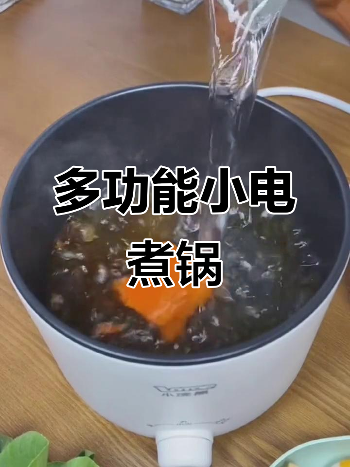 一锅多用,火力调节轻松搞定!多功能小电煮锅让你在家做美食