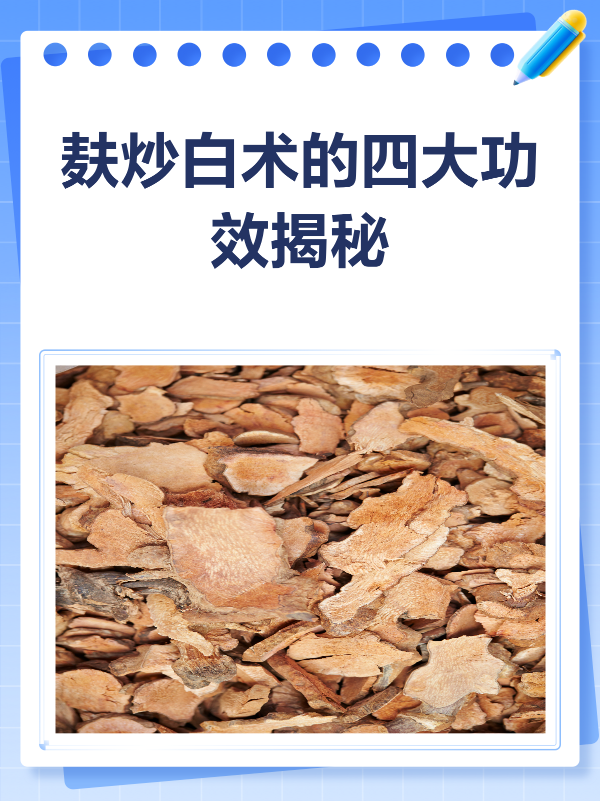 麸炒白术，脾胃的“守护神”