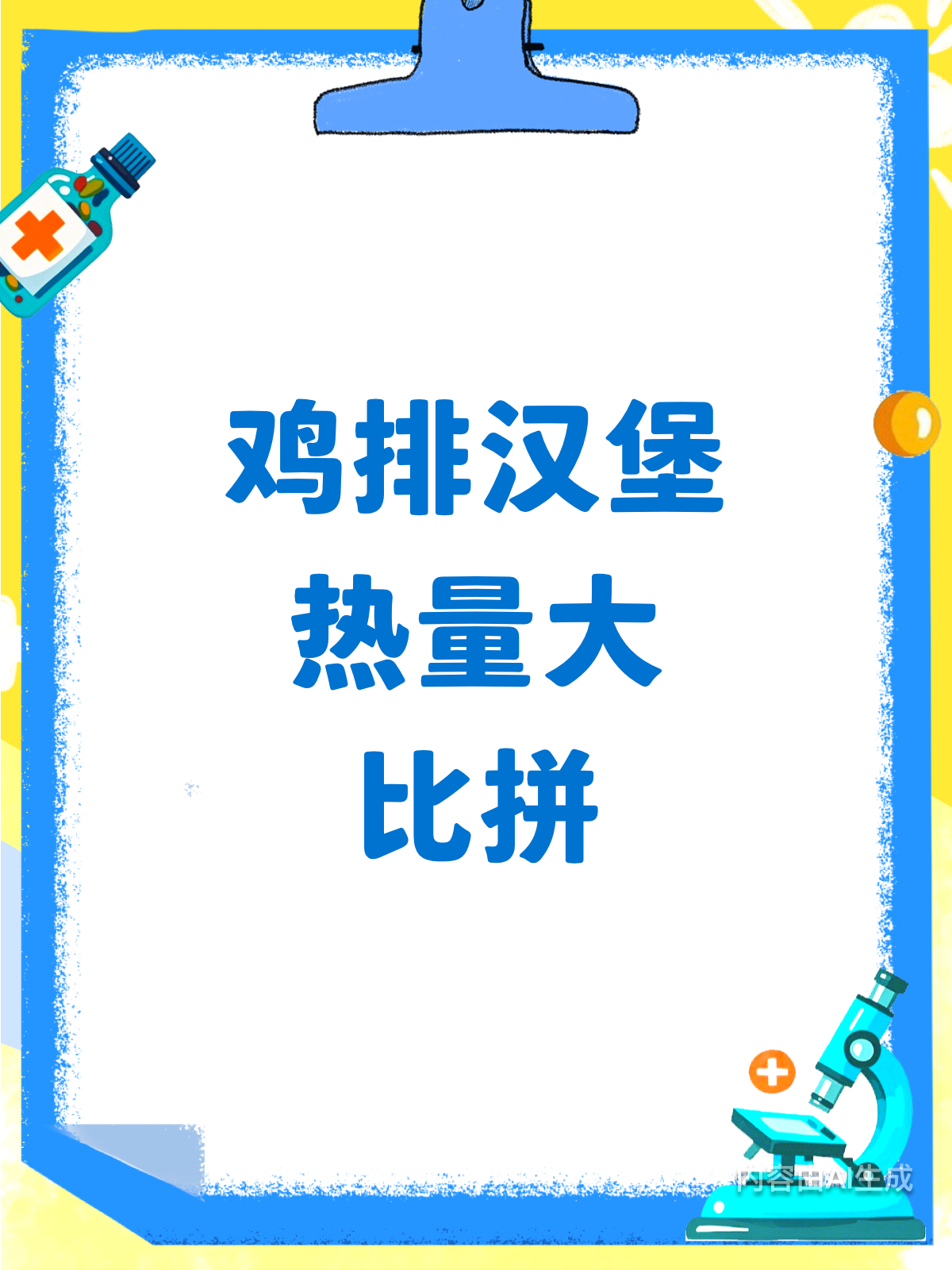 鸡排汉堡大比拼,谁才是热量王?