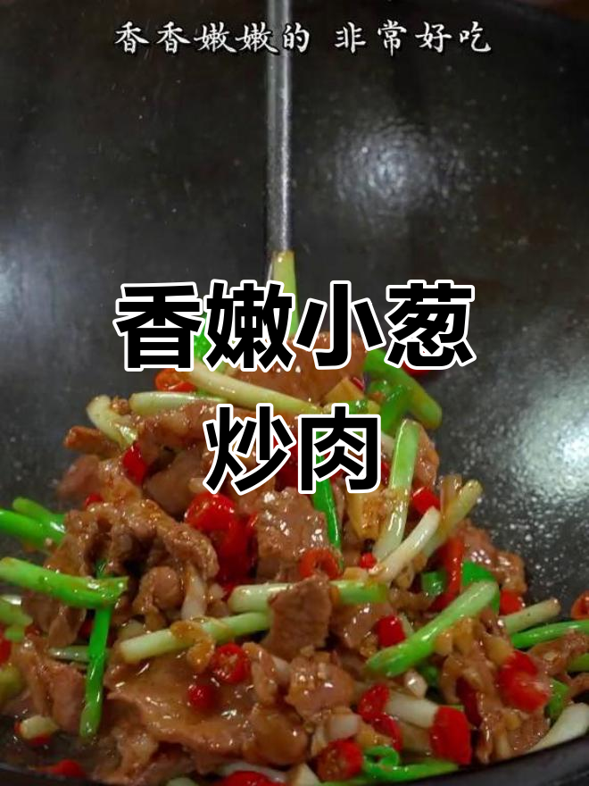 小葱炒肉,嫩滑又下饭,试试这道美味!