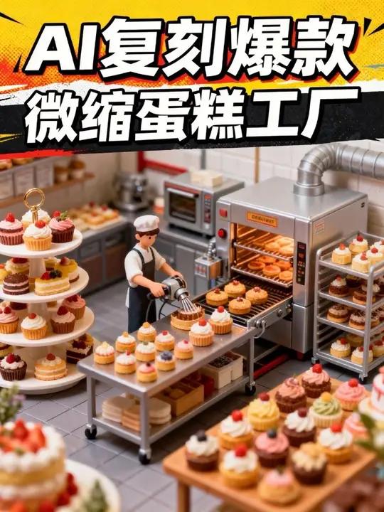 「秒学AI视频」微缩蛋糕工坊