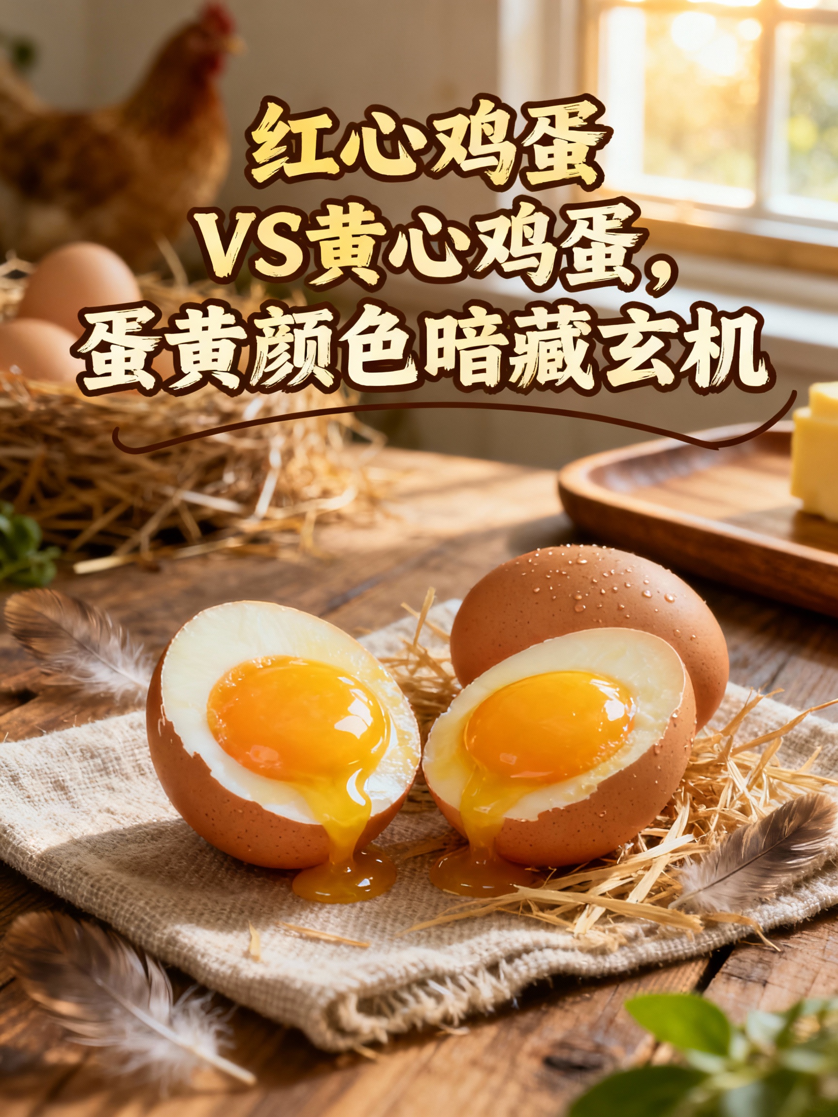 红心鸡蛋VS黄心鸡蛋，蛋黄颜色暗藏玄机