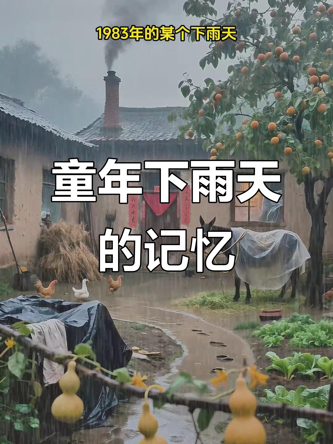 1983年雨天,爸妈包饺子烙盒子,我和妹妹看连环画