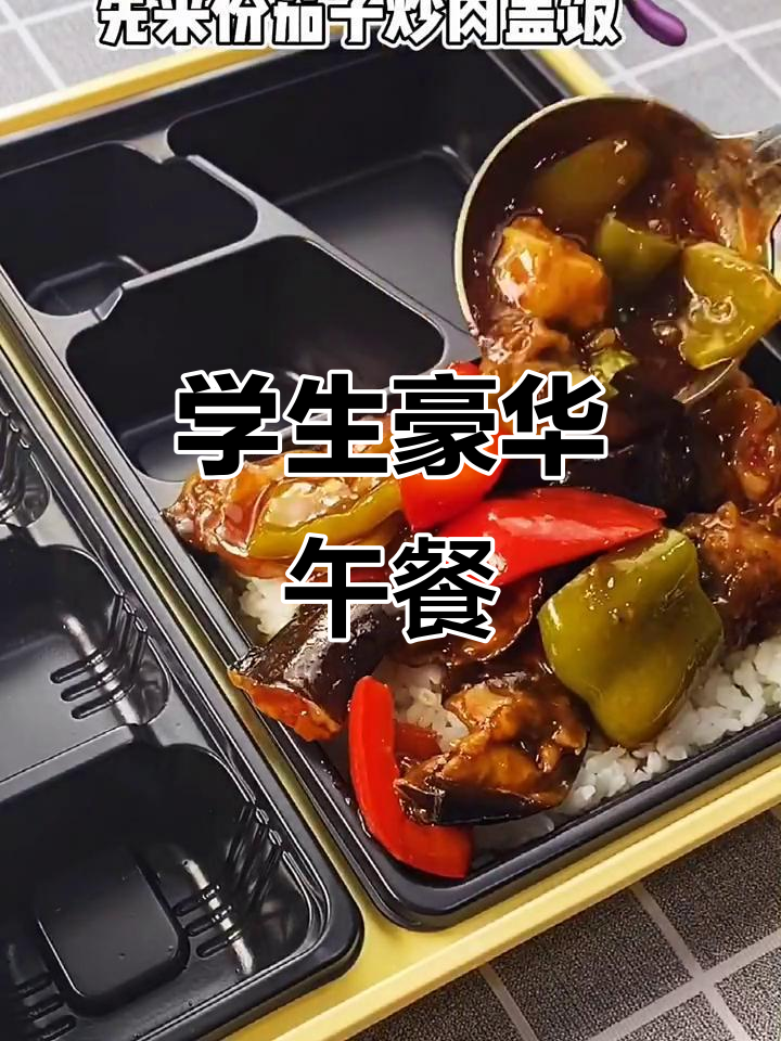 豪华学生午餐,鱼肉、蔬菜一应俱全
