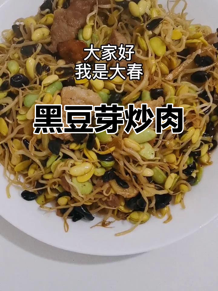 黑豆芽炒肉,营养又补钙,家常美味轻松做