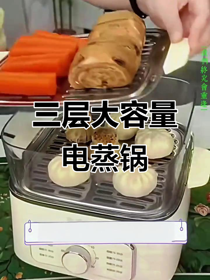 苏泊尔三层电蒸锅,一锅搞定多种美食,早餐更轻松