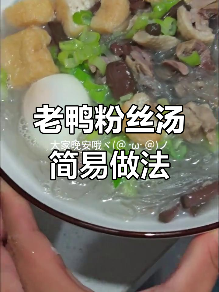 厨房新手也能轻松做,老鸭粉丝汤夜宵超简单!