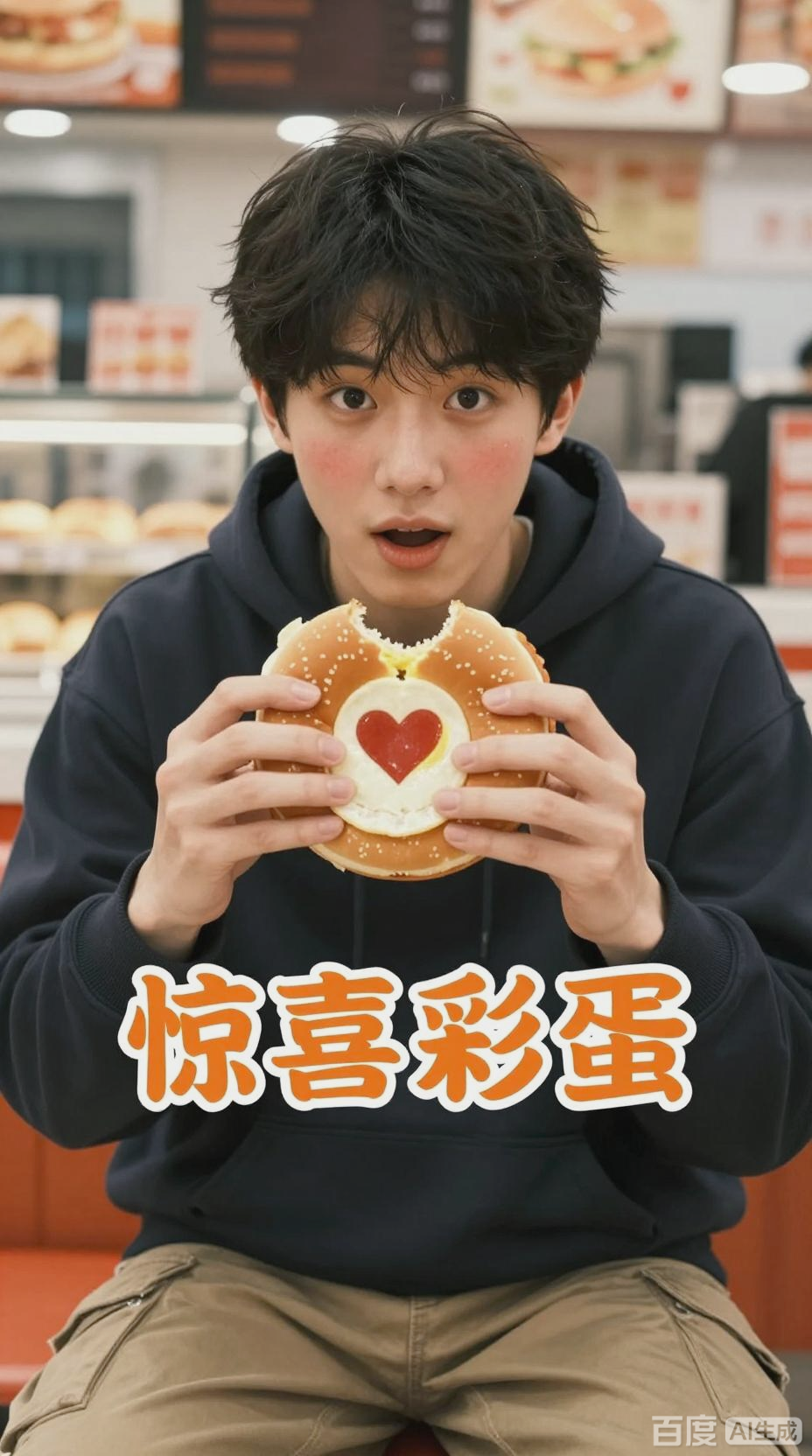 汉堡里的生日惊喜