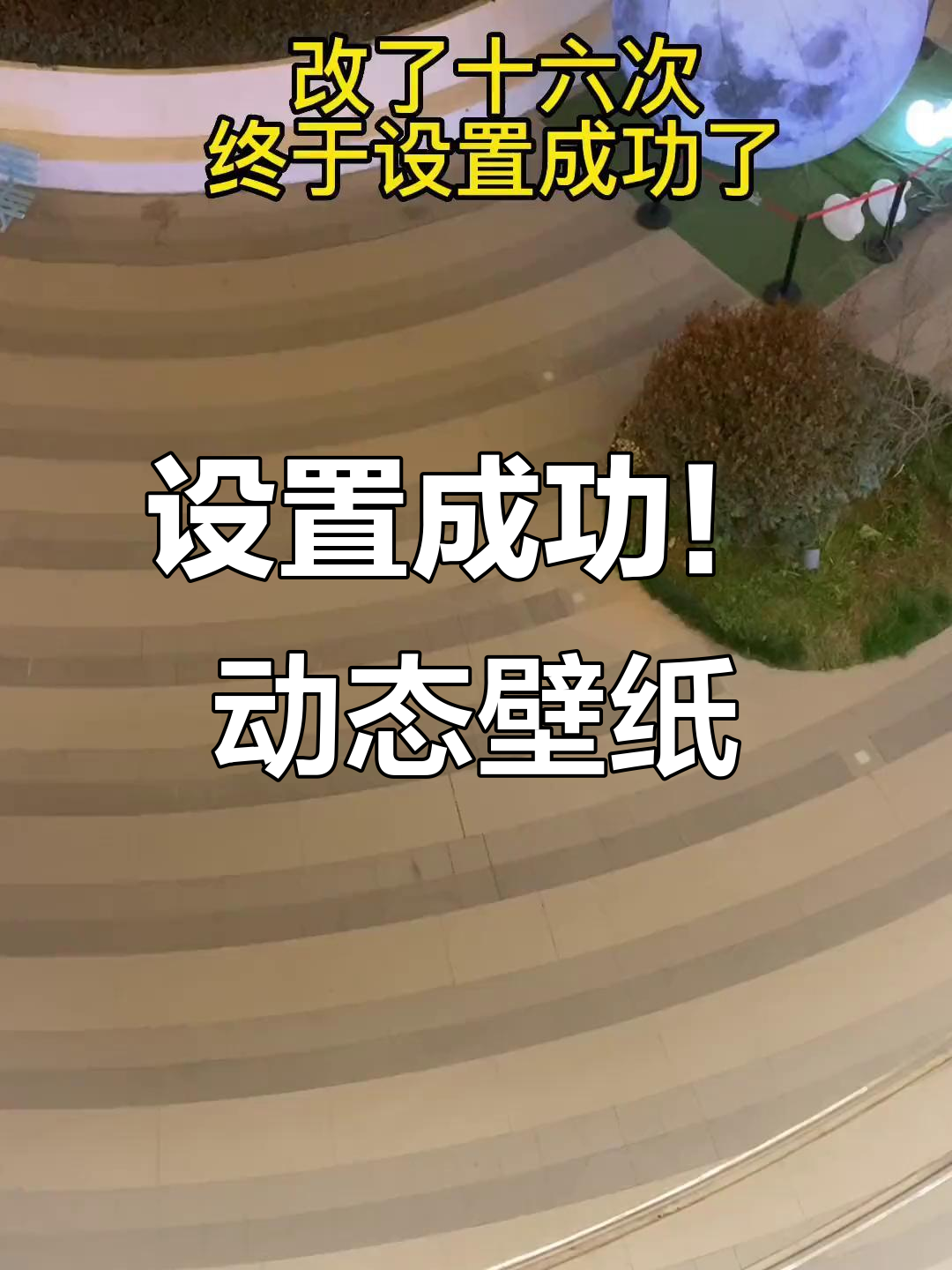 终于设置成功!全网最火动态壁纸,吸金阵来袭